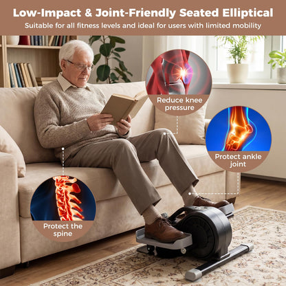 Under Desk Elliptical Machine, Mini Elliptical Cross Trainer