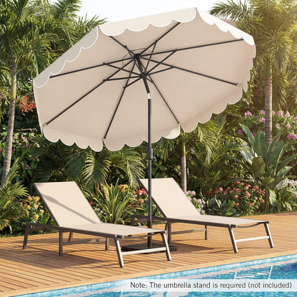 3M Garden Parasol, 8 Ribs Heavy-Duty Sun Shade Canopy