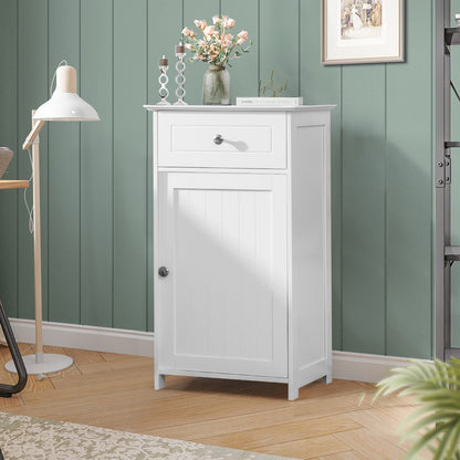 Bathroom Floor Cabinet, Freestanding Storage Cupboard with Drawer