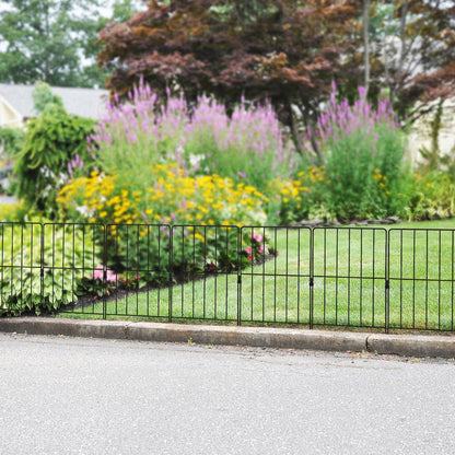 GiantexUK Decorative Garden Fence 51in x 14ft/24in x 13ft Foldable Rustproof Metal Wire Fencing
