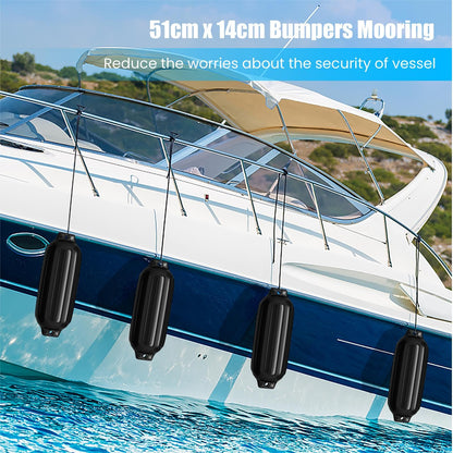 4 Pieces Boat Fenders for Pontoon Boat Sailboat and Speedboat