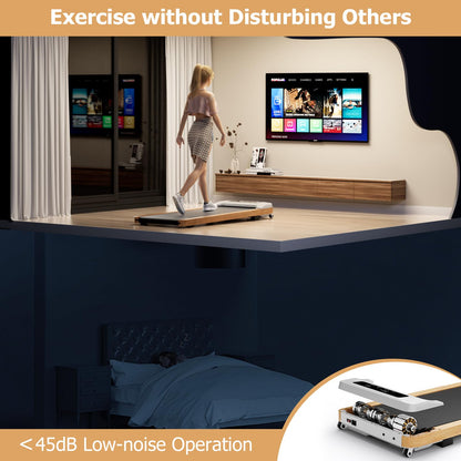 2.25HP Under Desk Treadmill with Remote Control for Home Office