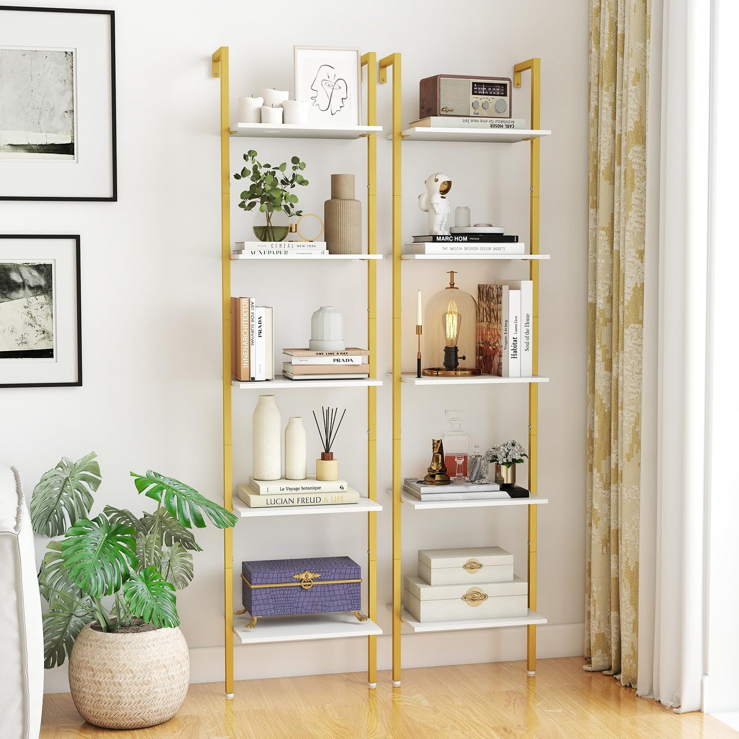 Tall Narrow Wall Bookshelf Open Display Rack