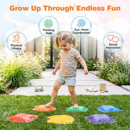 Kids Stepping Stones, Stackable Balance Blocks