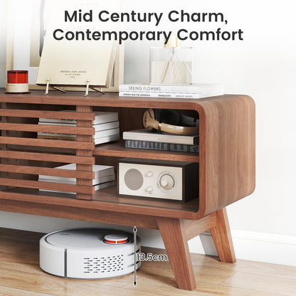 TV Stand for TVs up to 55 Inches Entertainment Center with Sliding Door
