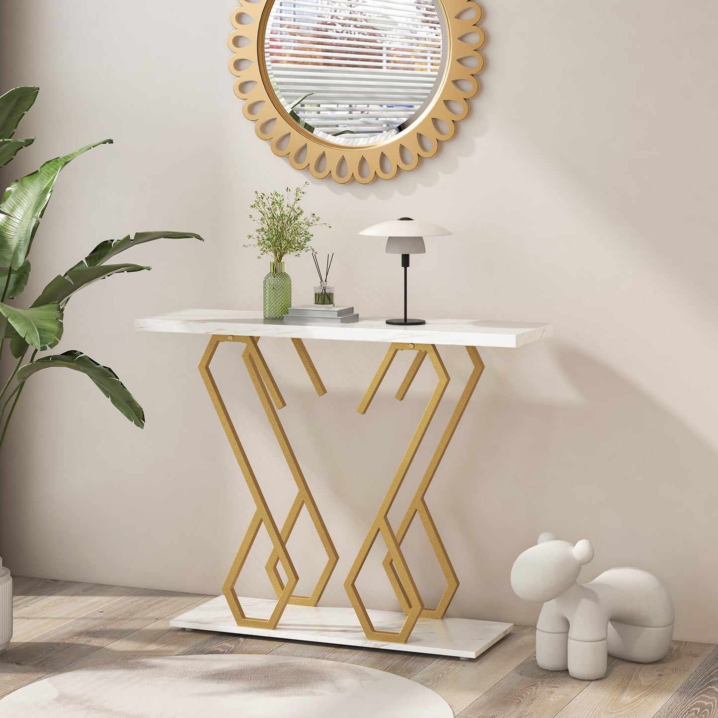 Narrow Entryway Table with Anti tipping Device for Hallway