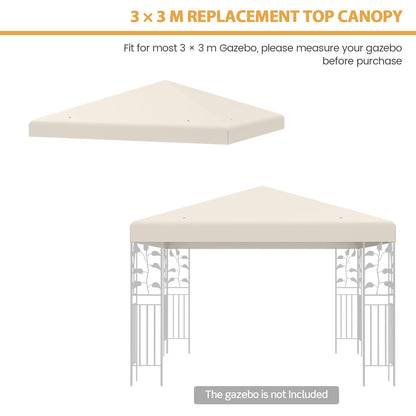 3x3m Gazebo Top Cover Roof Replacement, Outdoor Waterproof Canopy