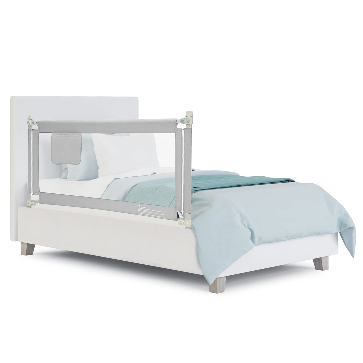 145cm Height Adjustable Bed Rail with Storage Pocket and Safety Lock