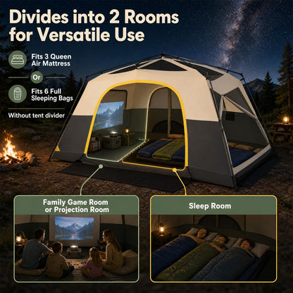 399 x 267 cm 10 Person Instant Cabin Camping Tent with Rainfly