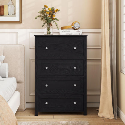 110cm Tall Storage Cabinet Chest of Drawers Clothes Organizer with 4 Drawers