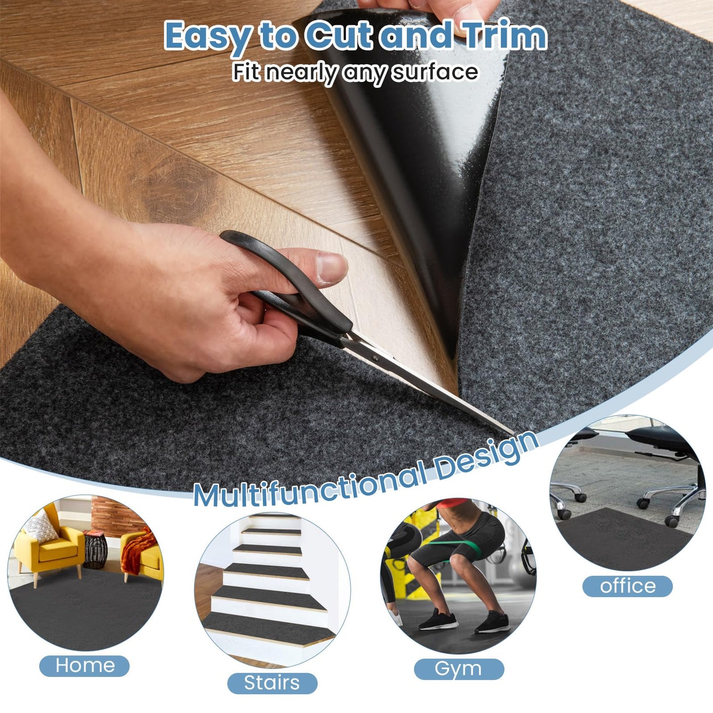 Absorbent Oil Spill Parking Mat Includes Double Sided Tape