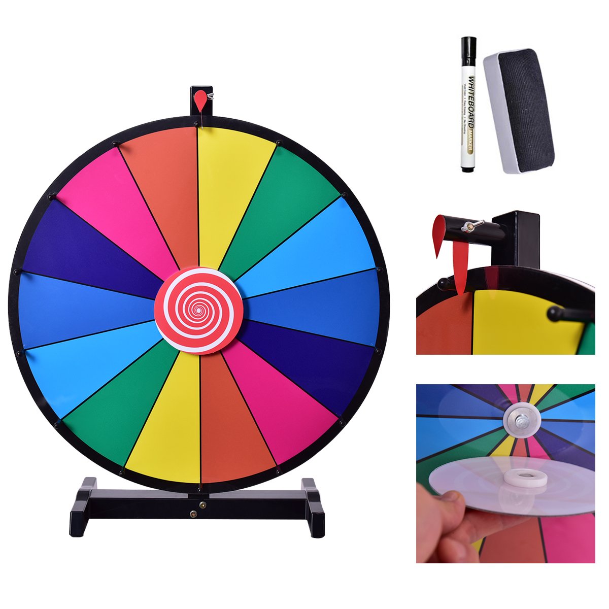Color Prize Wheel 14 Slots Dry Eraser Trade Show Fortune