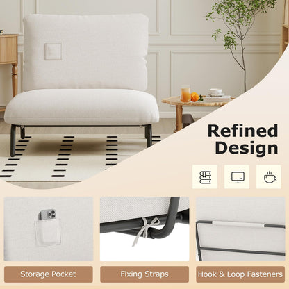 Oversized Accent Chair with Extra Wide Seat and Storage Pocket