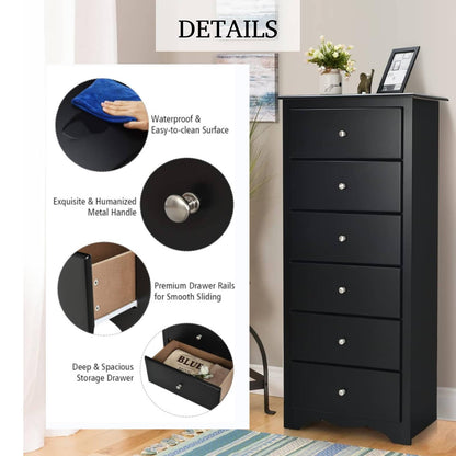 6-Drawer Freestanding Dresser Cabinet
