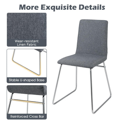 Upholstered Dining Chairs Set of 2 Kitchen Dinner Chairs