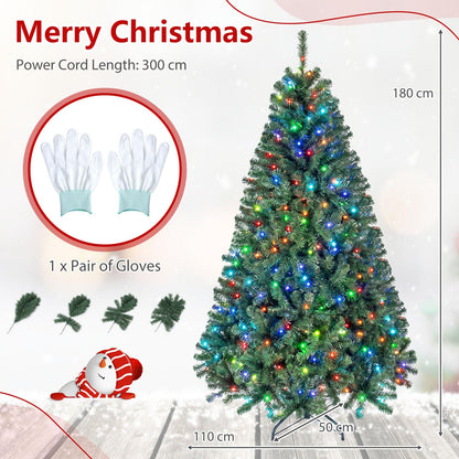 6FT Pre-lit Christmas Tree with 300 RGB LED Lights