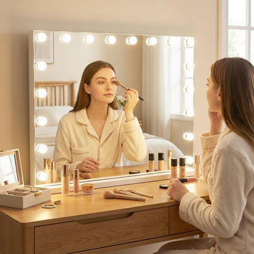 Hollywood Vanity Mirror with 3 Light Colors and Adjustable Brightness