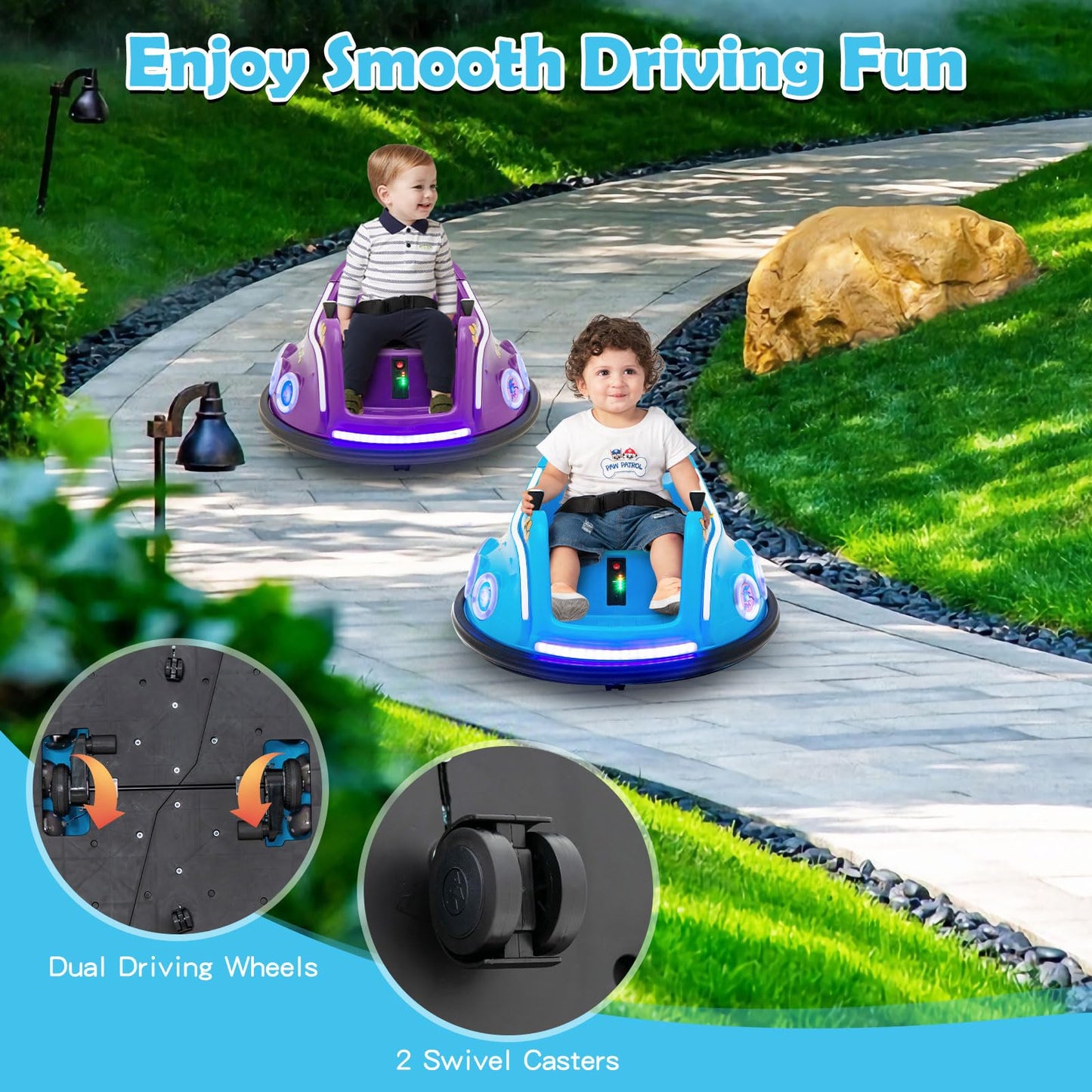 Electric Bumper Car with 360° Spin and Remote Control for Toddlers and Babies