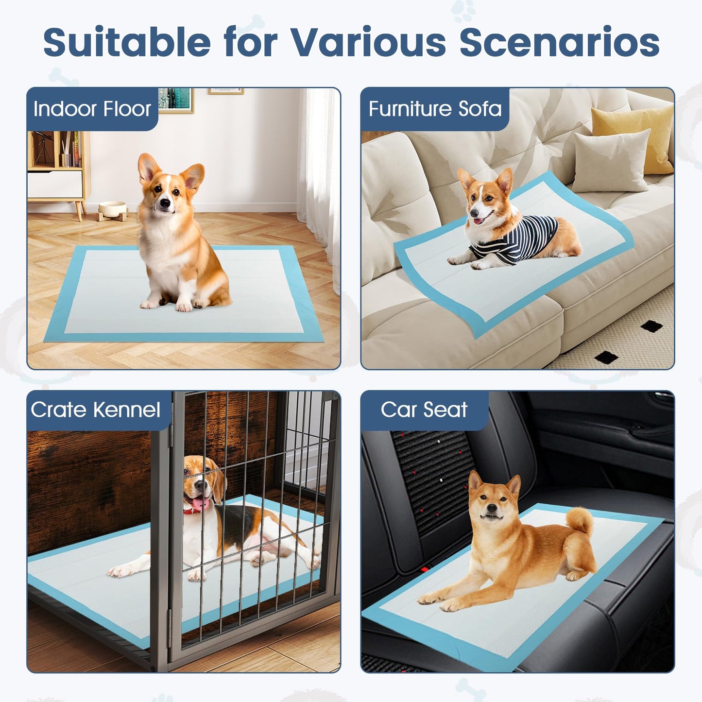 Dog and Puppy Pee Pads 90 x 60 cm(150 Counts) 6-Layer Leak-Proof Pet Pads