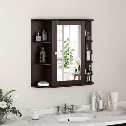 3 Tier Mirrored Wall Mounted Bathroom Cabinet