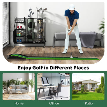 25 mm Golf Hitting Mat Includes 2 Rubber Tees and 2 Alignment Sticks