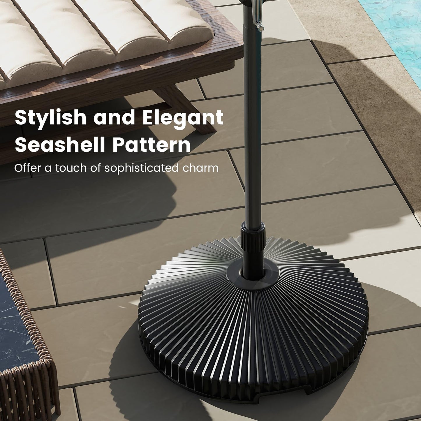 25 kg Water and Sand Weighted Umbrella Base for Poolside
