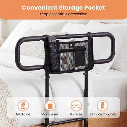 Bed Rails for Elderly Adults, Foldable Safety Bed Assist Rail Bedside Handrail Bar