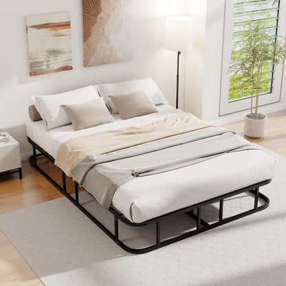 Double/King Size Bed Frame with Metal Slat Support No Box Spring Needed