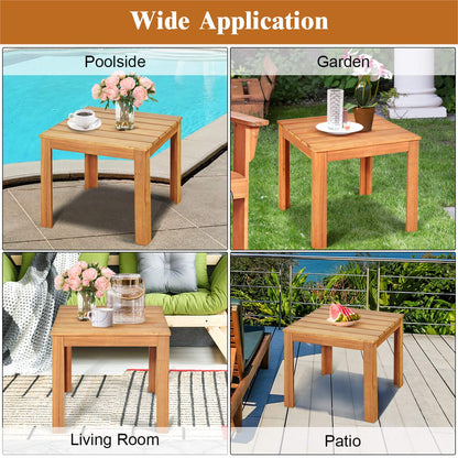 Outdoor Acacia Wood Side Table