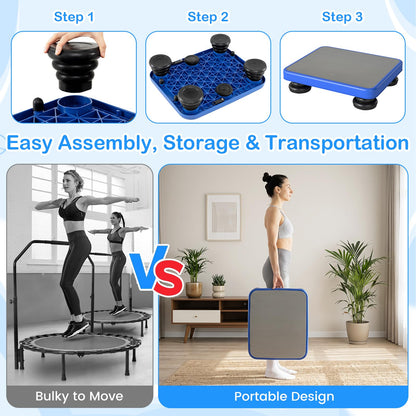 Kids Mini Trampoline Board with Elastic Rope