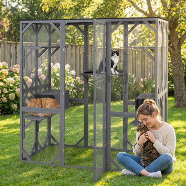 Large Outdoor Cat House, Walk-in Cats Enclosure