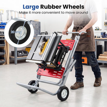 Rolling Foldable Heavy Duty Metal Base with 20cm Rubber Wheels