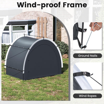 Bike Storage Shed Tent, Waterproof Anti-UV Garden Shed with Silver-coated Fabric