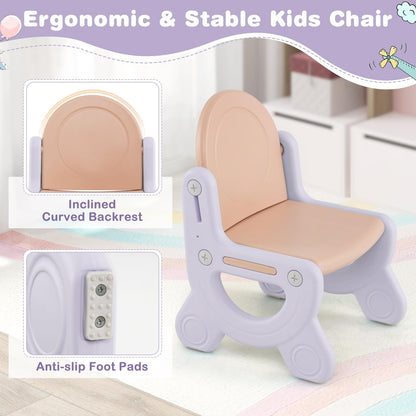 Height-adjustable and Foldable Standing Kids Art Easel with Chair