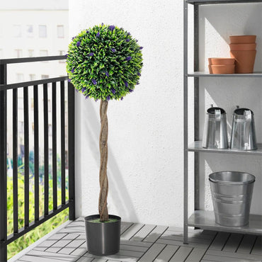115 CM Artificial Boxwood Topiary Tree Fake Lavender Ball Plant