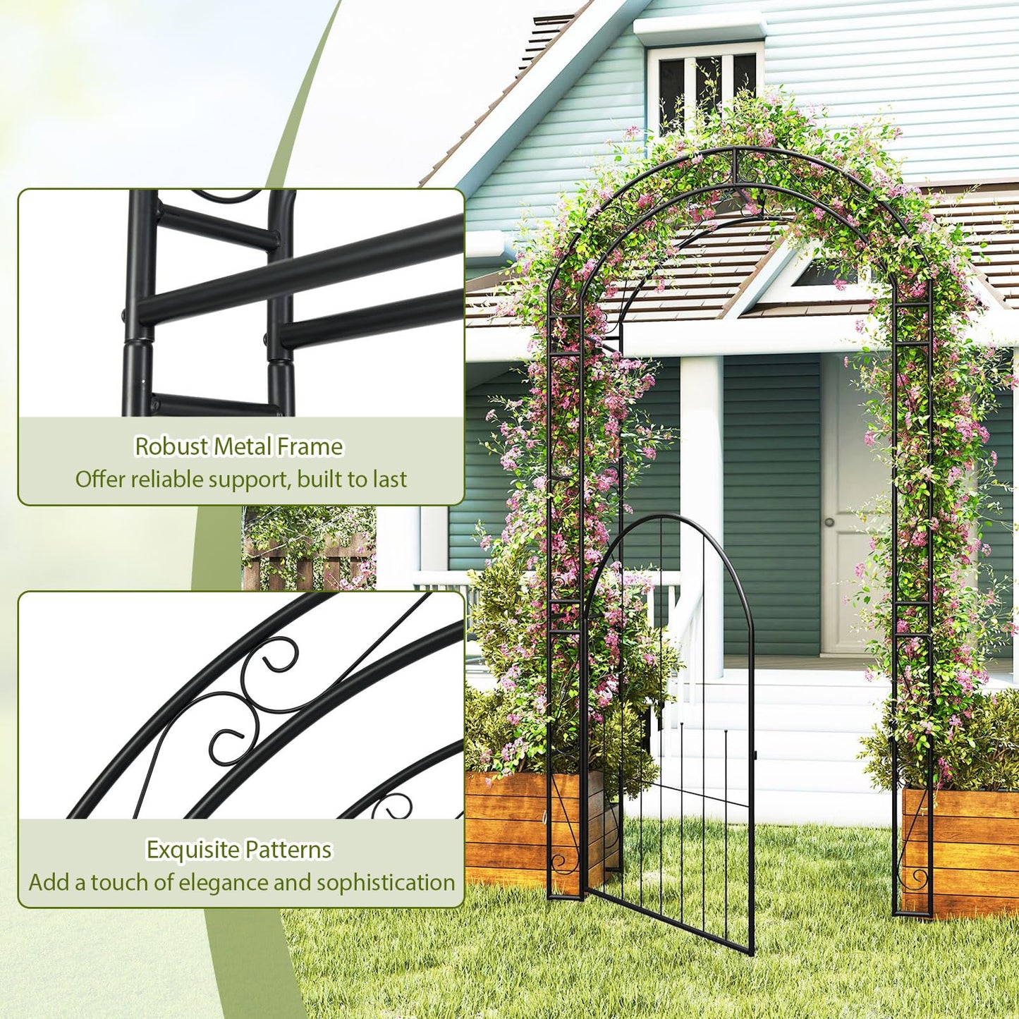 Metal Pergola Arbor Trellis for Climbing Plant