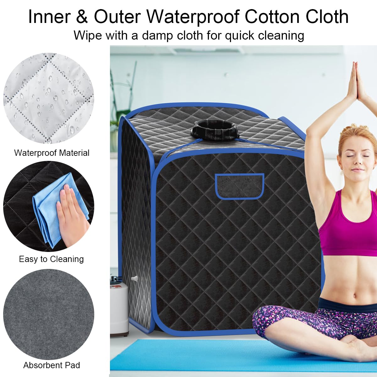 Portable Steam Sauna Tent Private Sauna Spa with Adjustable Temperature