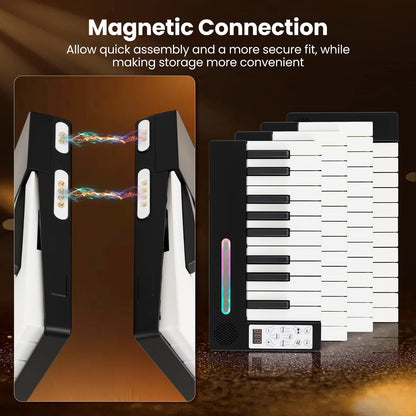 88 Keys Keyboard Piano,Magnetic Digital Piano with Wireless