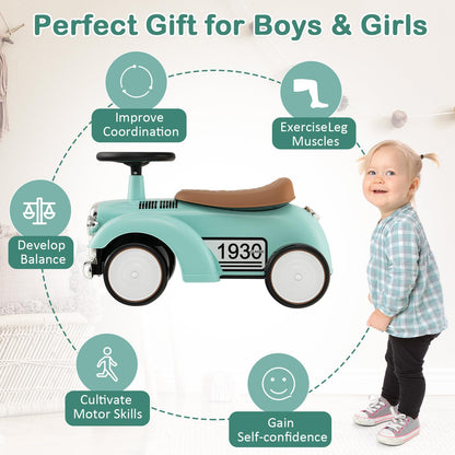 Toddler Foot to Floor Sliding Walker with Under seat Storage