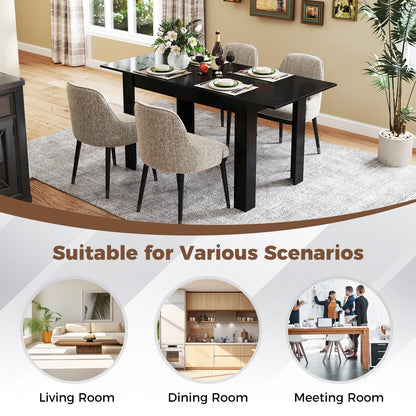 Extendable Dining Table with Adjustable Tabletop