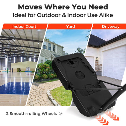 1-3.05m Portable Basketball Hoop Outdoor with Shatterproof Backboard