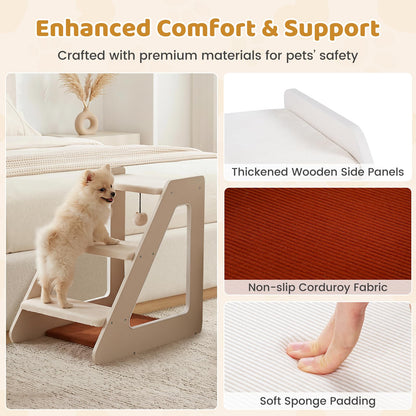 3-Tier Pet Stair Cat Steps Dog Climber Ladder