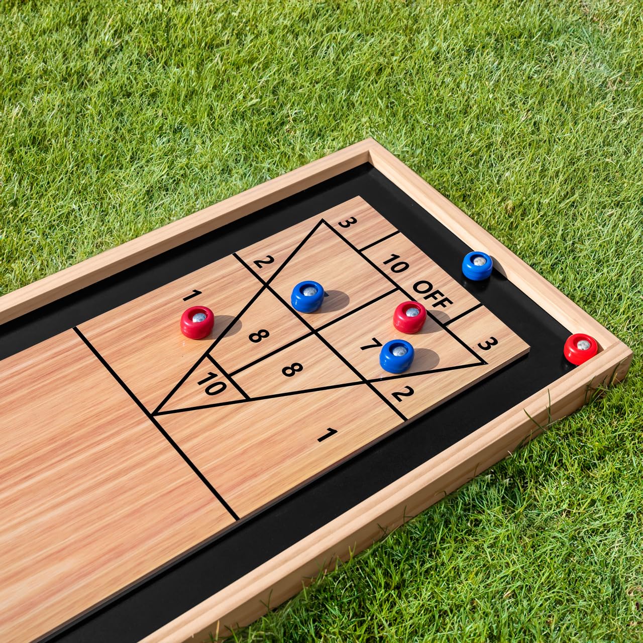 2-In-1 Tabletop Curling Game & Shuffleboard Board Games