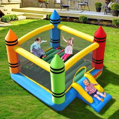 Inflatable Bouncy House, Kids Inflatable Castle with Slide