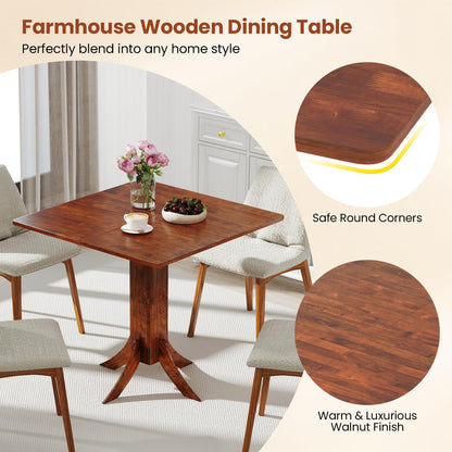 33 Inch Square Dining Table with Pedestal Base