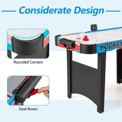Air Hockey Table with LED Scoreboard and Powerful 12V Motor