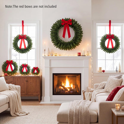 6PCS 36-76cm Nesting Christmas Wreaths Set