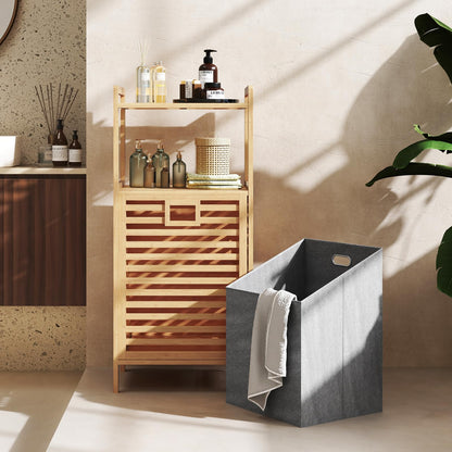 Tilt out Laundry Hamper with 2 Tier Storage Shelves