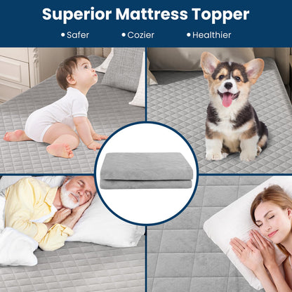 Twin/Queen/King Size Luxury Super Soft Velvet Mattress Protector