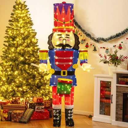Lighted Nutcracker Soldier, Outdoor 3D Christmas Decoration with LED Lights